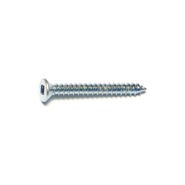 Midwest Fastener Sheet Metal Screw, #6 x 1-1/4 in, Zinc Plated Steel Flat Head Square Drive, 100 PK 08606 - main